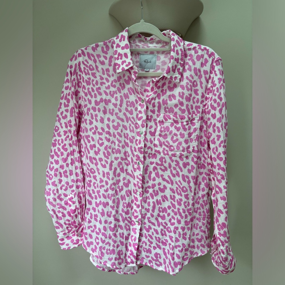 Rails Ellis fuscia jaguar button up
